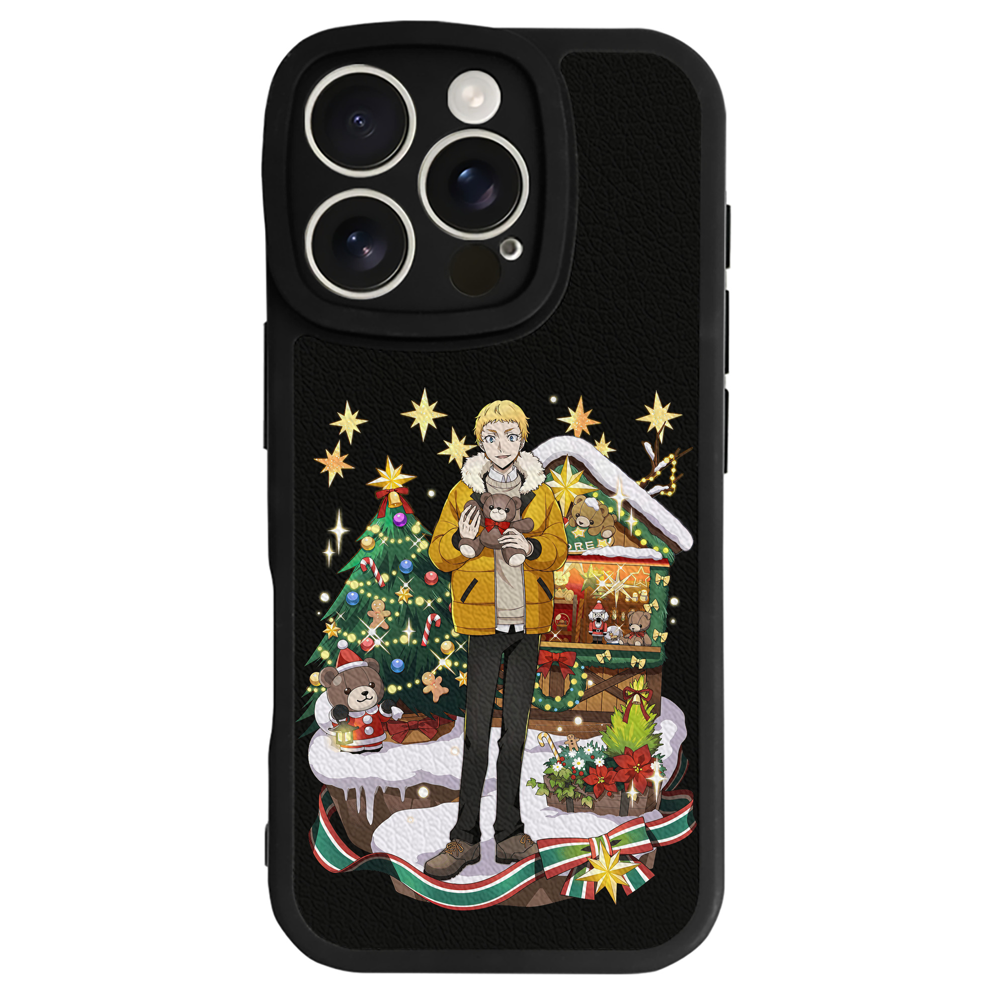 （画像用） 文豪ストレイドッグス Bungo Stray Dogs 【iPhone 16シリーズ対応】シリコンスマホケース（レザー調） 材質：シリコン